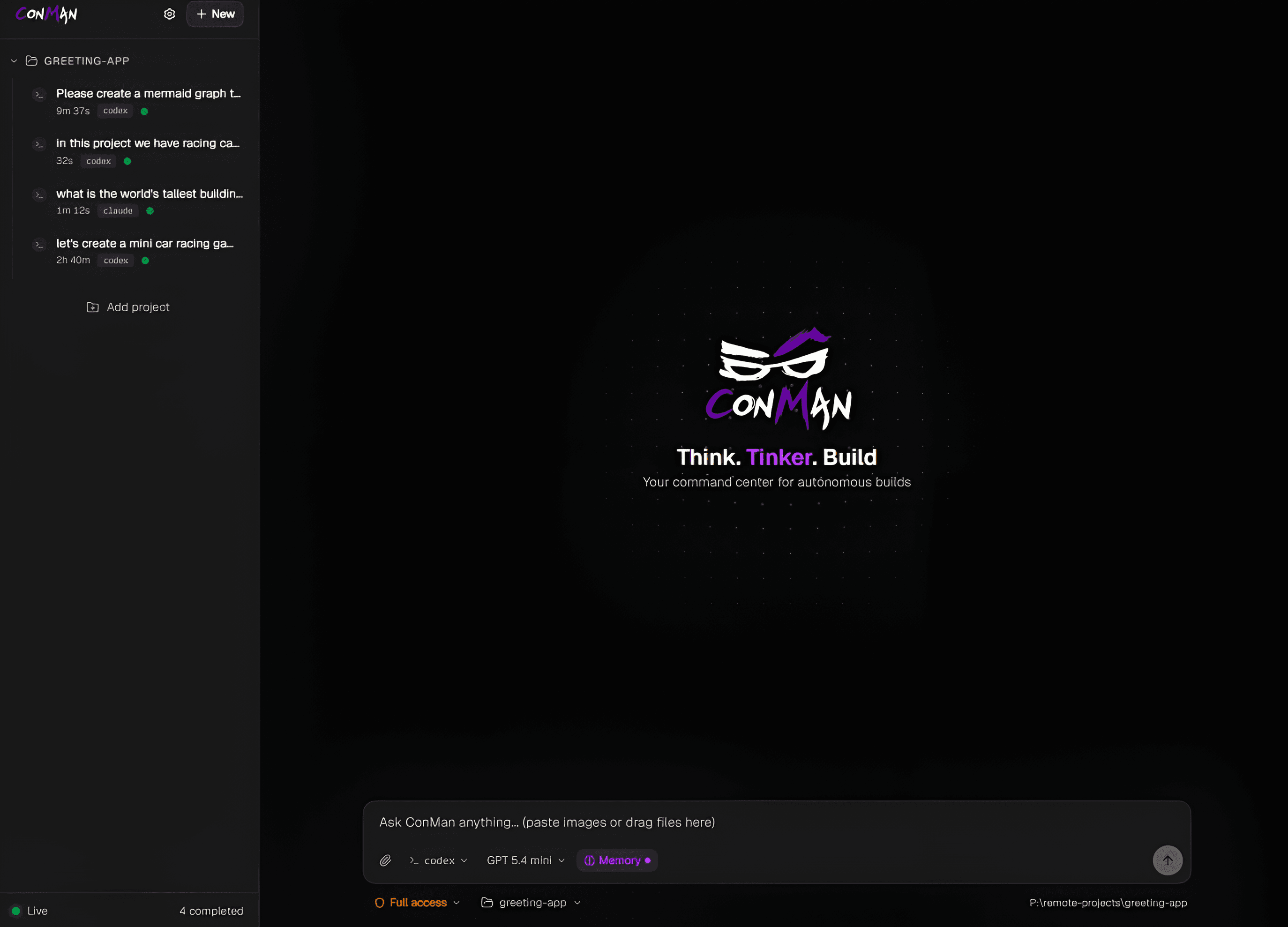 ConMan — Think. Tinker. Build.